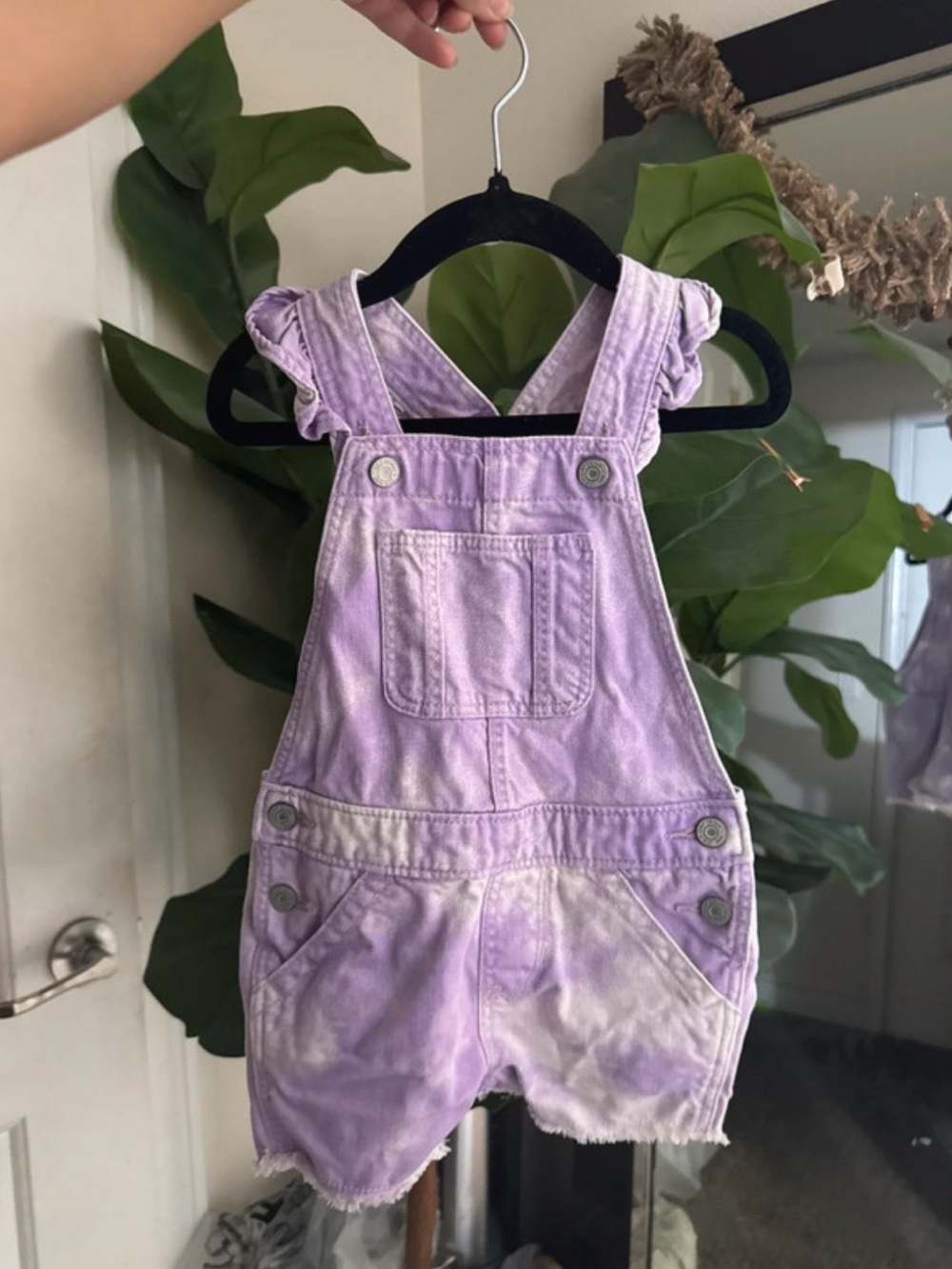 GAP Toddler Lavender Tie-Dye Shortalls
